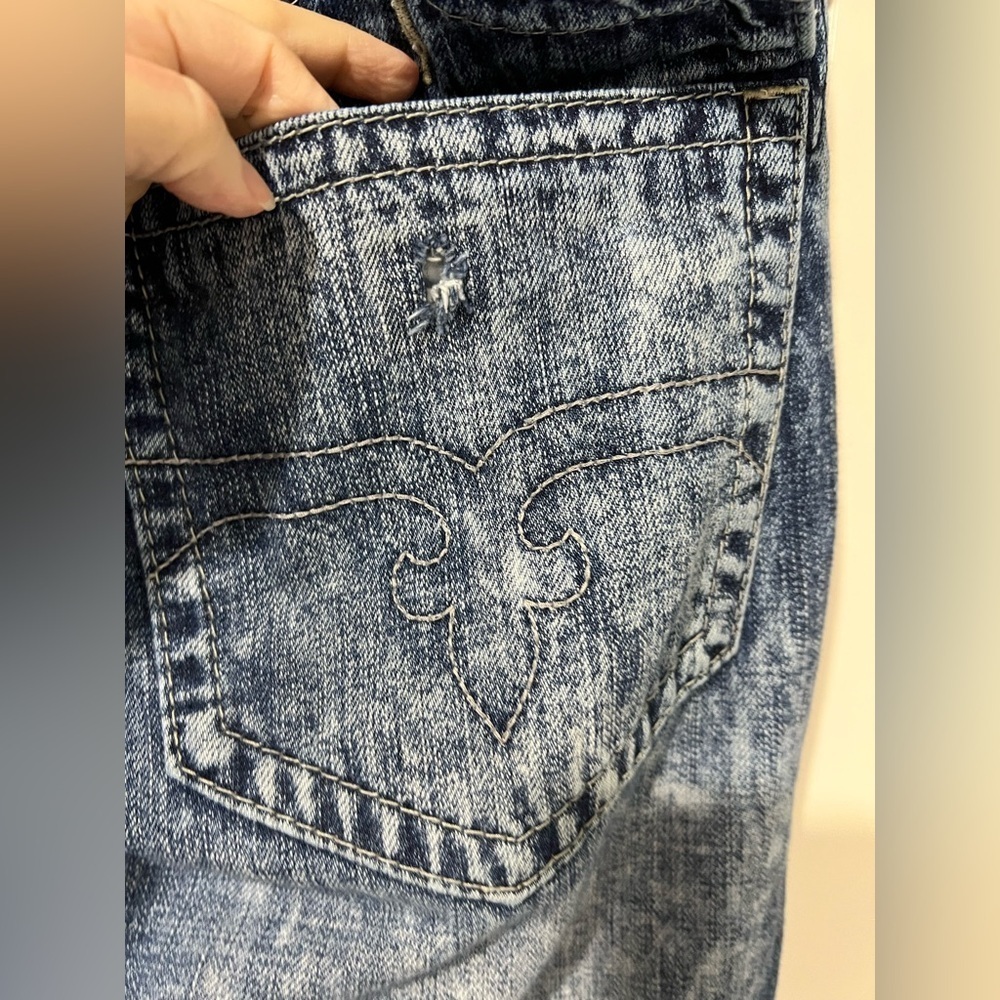 Men’s Rock Revival Jeans Acid wash look Evan straight 38 - Picture 16 of 16